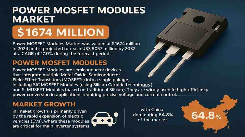 Power MOSFET Modules Market Expands at a Rapid 17.0% CAGR Through 2032