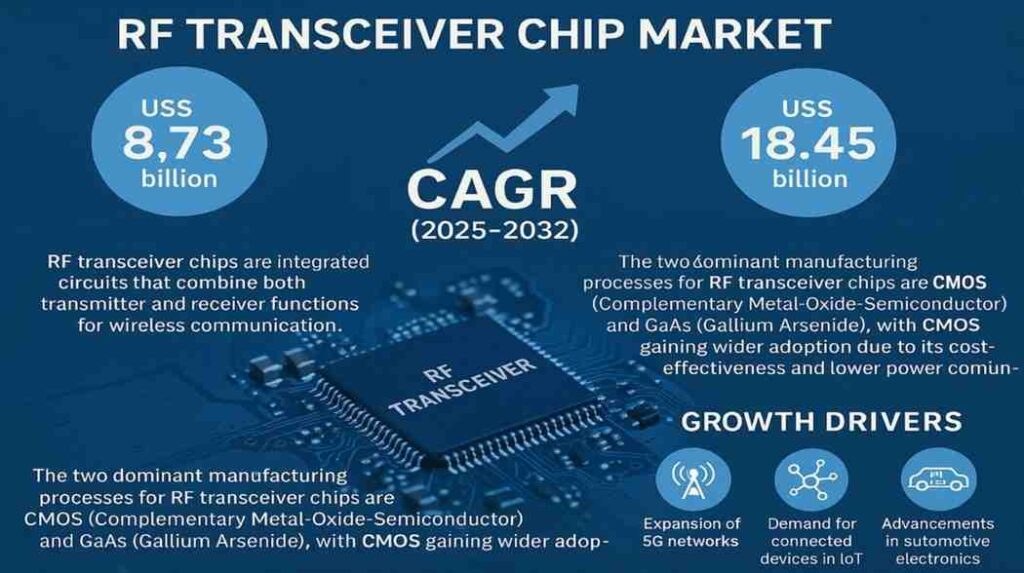 RF Transceiver Chip Market Witnesses Rapid Expansion from USD 8.73 Billion Base Year