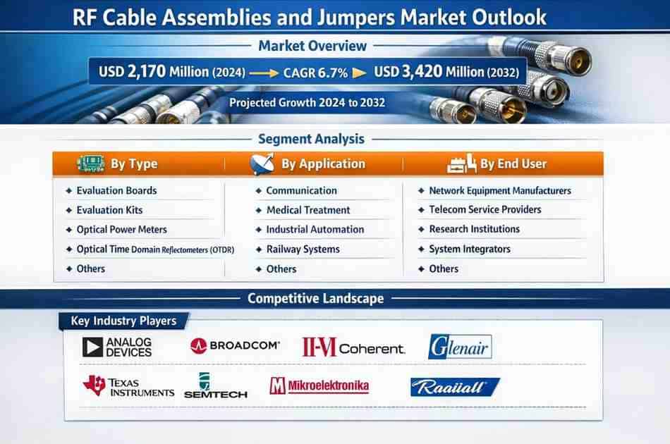 RF Cable Assemblies and Jumpers Market Grows from USD 2,170 Million to USD 3,420 Million by 2032