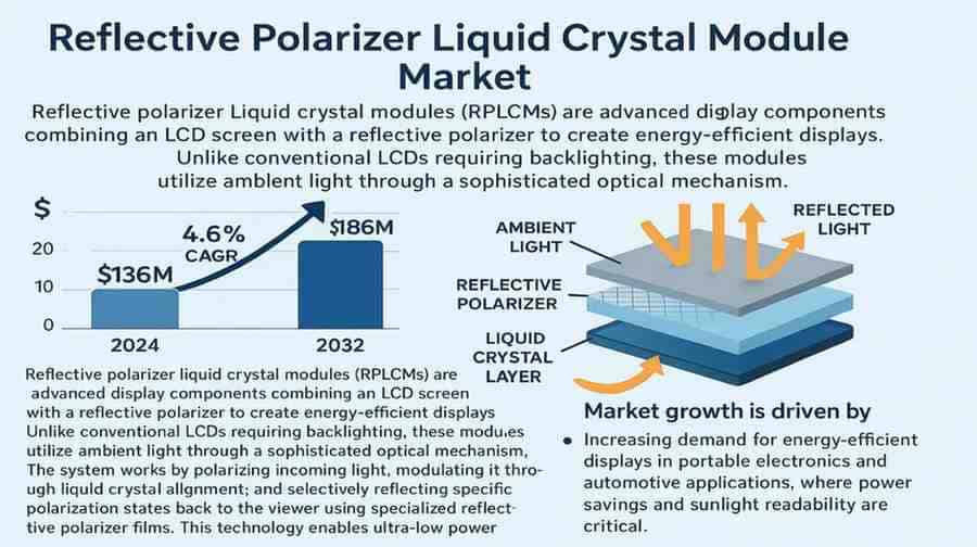 Reflective Polarizer Liquid Crystal Module Market to Add Over USD 50 Million in Revenue by 2032