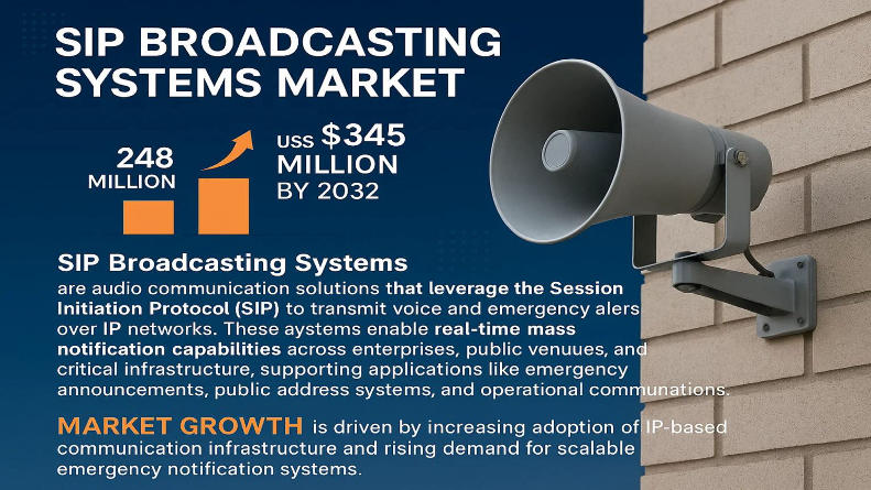 SIP Broadcasting Systems Market: Telemedicine Solutions Scaling at a CAGR of 4.9% Through 2032