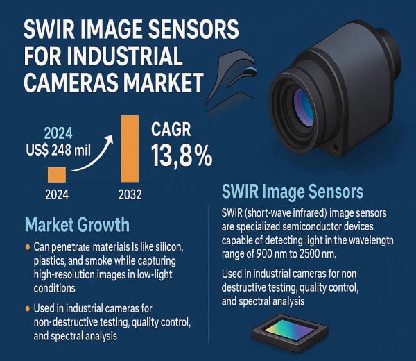 SWIR Image Sensors for Industrial Cameras: Market Size & Key Players