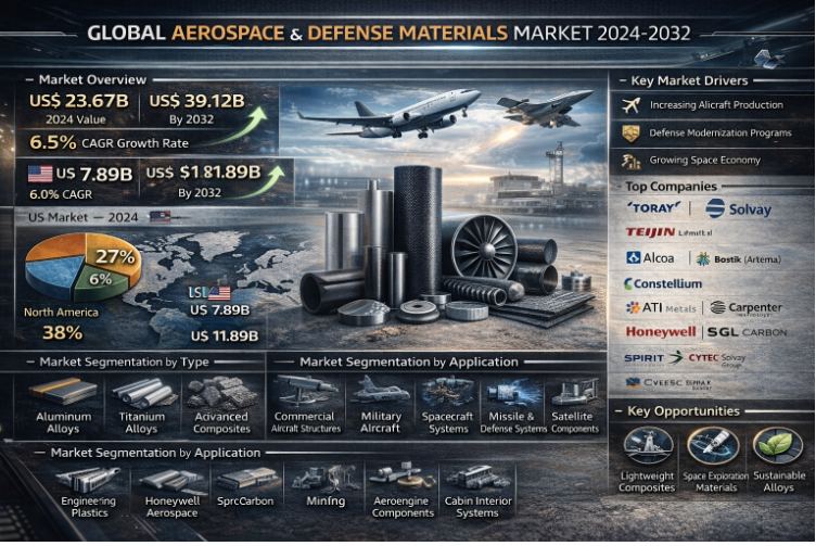 Global Aerospace and Defense Materials Market to Reach USD 39.12 Billion by 2032