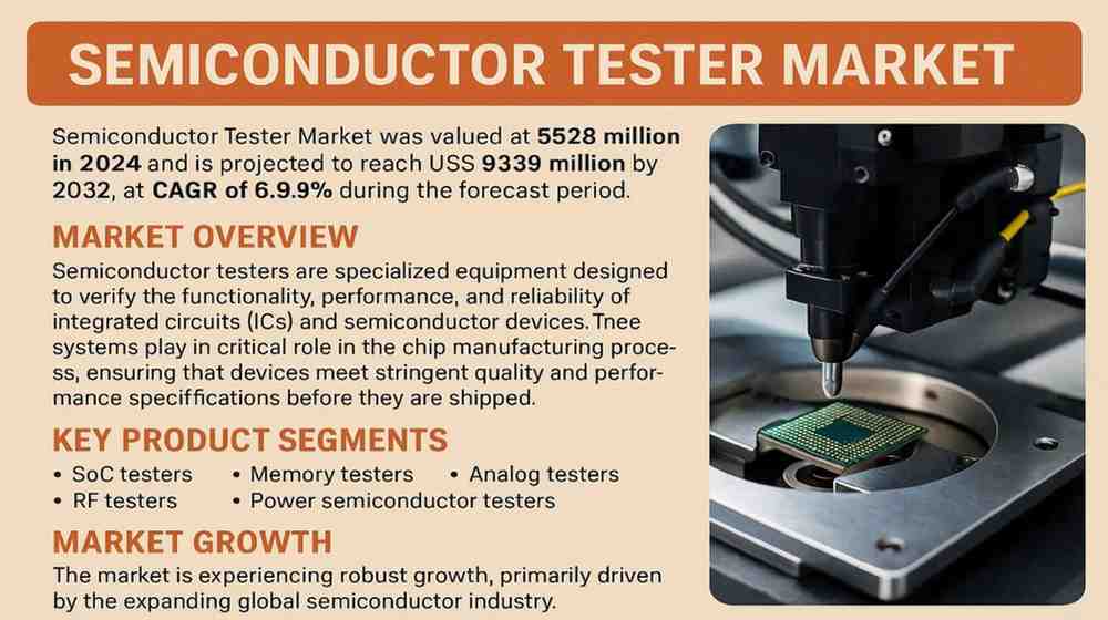 Semiconductor Tester Market Forecast 2024–2032: 6.9% CAGR Driving USD 9.3 Billion Revenue