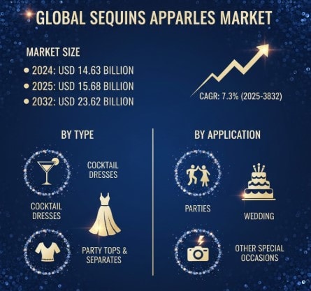 Sequins Apparels Market Growth and Trends Analysis at 7.3% CAGR (2026–2032)
