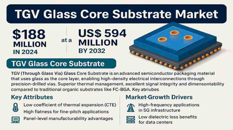 Can TGV Glass Core Substrates Become a USD 600 Million Market by 2032?