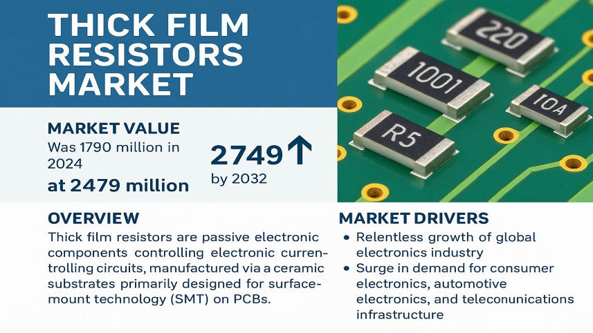 Thick Film Resistors Market Growth to Accelerate by 2032 — Fueled by Automotive Electronics & Consumer Devices