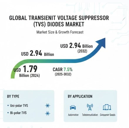 Transient Voltage Suppressor (TVS) Diodes Market Size, Growth Trends, Key Players, and Forecast 2026–2034(CAGR 7.5%)