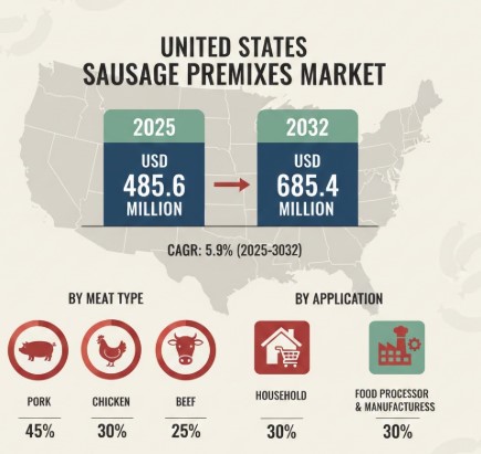 United States Sausage Premixes Market  by Size, Business Strategies, Deployment Model, Trends, Applications and Forecast 