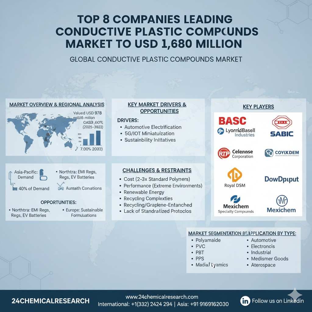Top 8 Companies Leading Conductive Plastic Compounds Market to USD 1,680 Million (BASF, SABIC & More)
