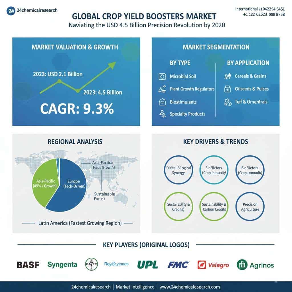 Global Crop Yield Boosters 2026: Navigating the USD 4.5 Billion Precision Revolution