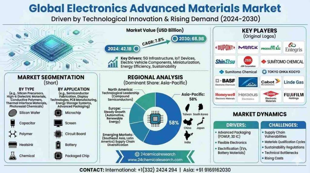 From 5G to EVs: The USD 68.9 Billion Growth Roadmap for Electronics Advanced Materials