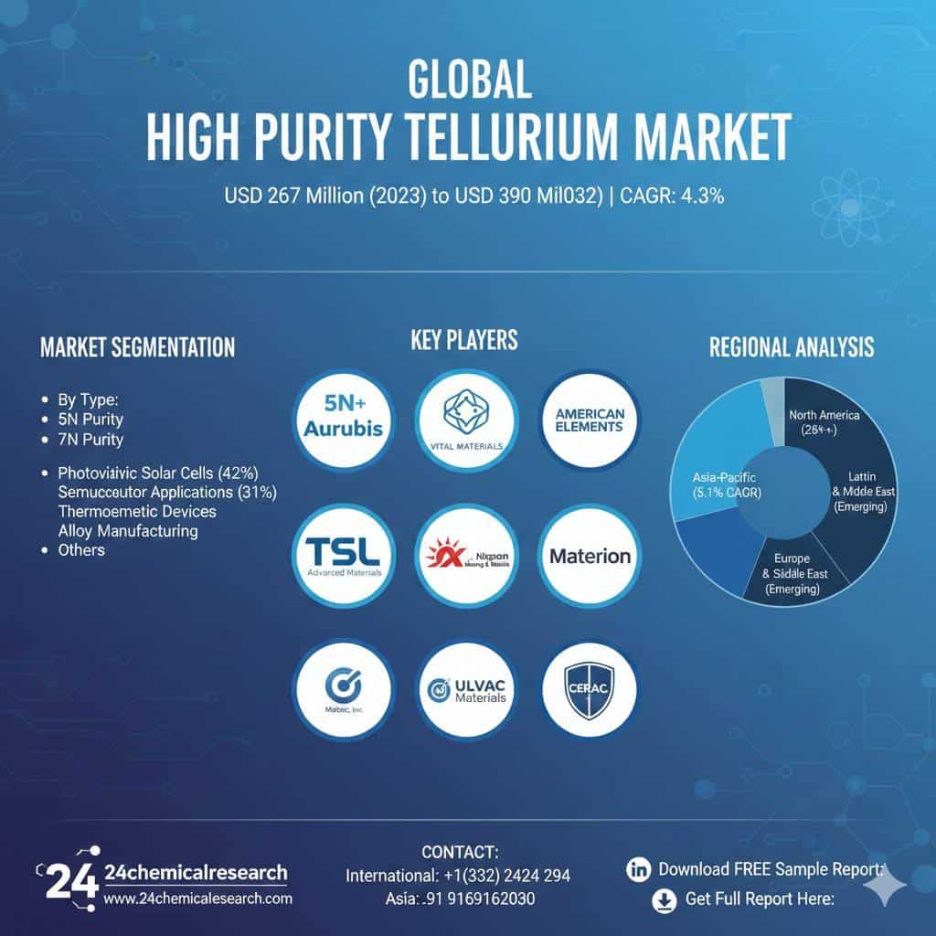 Top 9 Key Players in the Global High Purity Tellurium Market: 5N Plus, Aurubis, and Vital Materials Leading