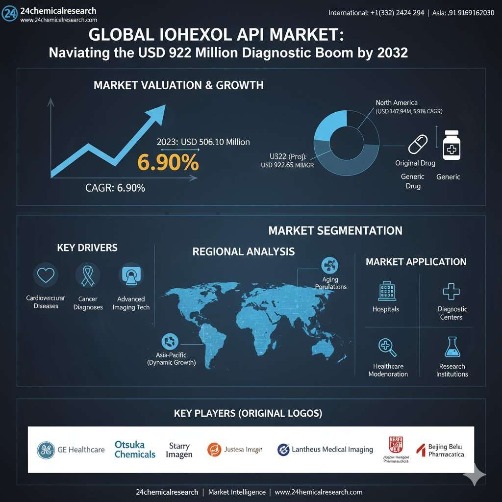 Global Iohexol API Market: Navigating the USD 922 Million Diagnostic Boom by 2032
