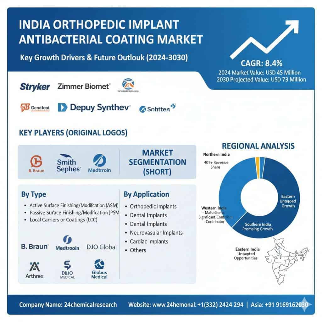 Why Northern India Dominates Over 40% of Orthopedic Antibacterial Coatings Demand