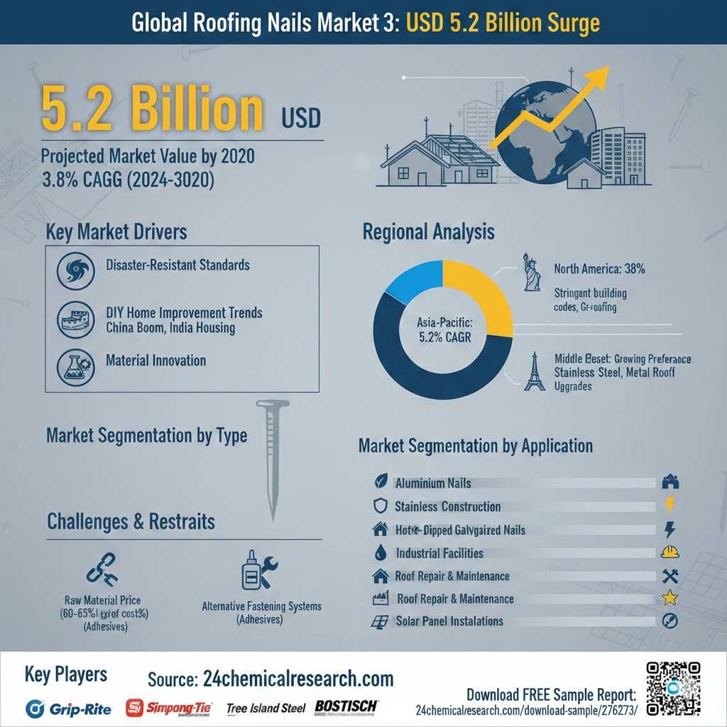 Global Roofing Nails 2026: The USD 5.2 Billion Surge in Durable Fastening