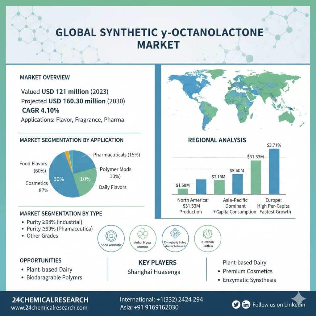 Global Synthetic y-Octanolactone Market: Projected to Reach USD 160.30 Million by 2030