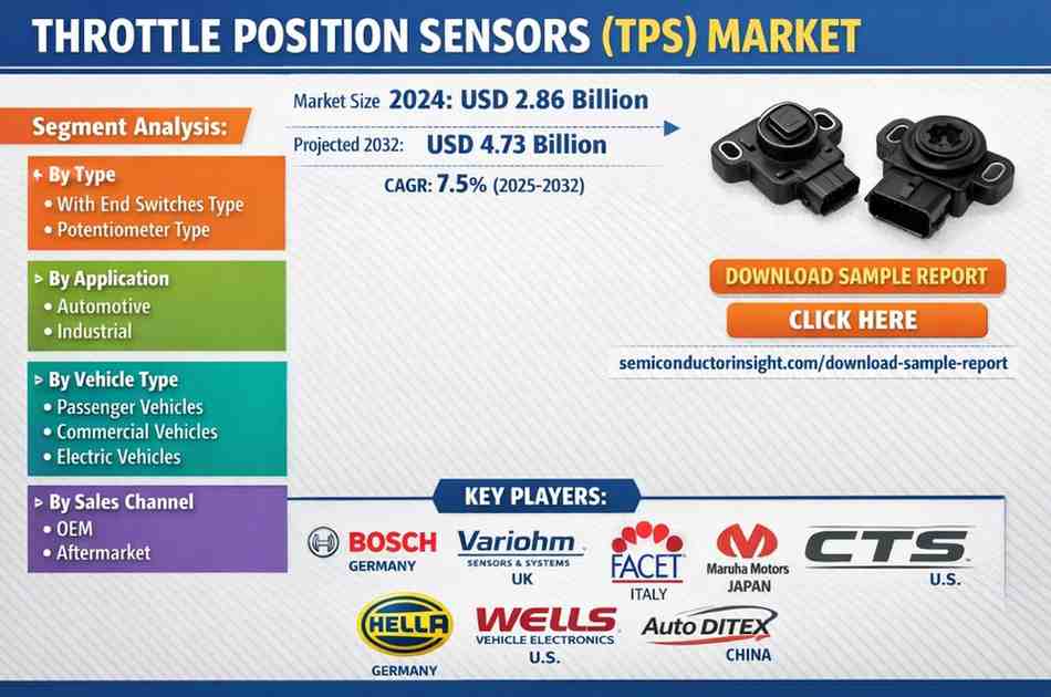 Throttle Position Sensors (TPS) Market to Reach USD 4.73 Billion by 2033, Growing at a 7.5% CAGR