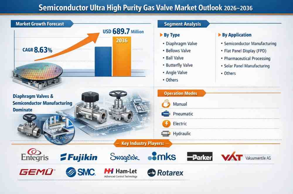 Semiconductor Ultra High Purity Gas Valve Market, valued at USD 389.4 million