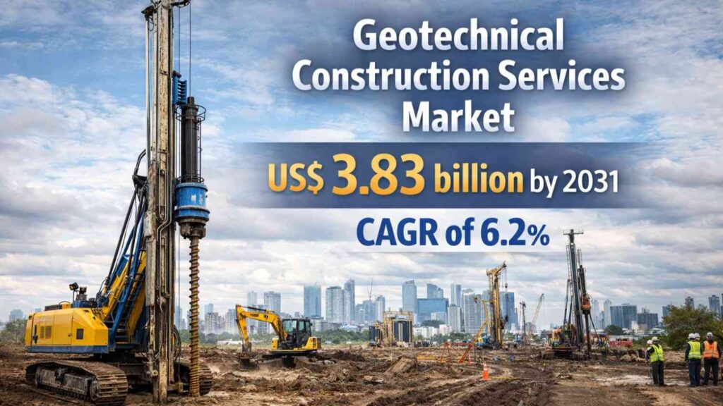 Geotechnical Construction Services Market Projected to Reach US$ 3.83 Billion by 2031, Driven by 6.2% CAGR