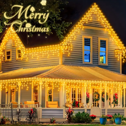 SAÇAK PERDE LED DIŞ MEKAN GÜNIŞIĞI RENK 2MT*80-60-40 ÇAKARLI