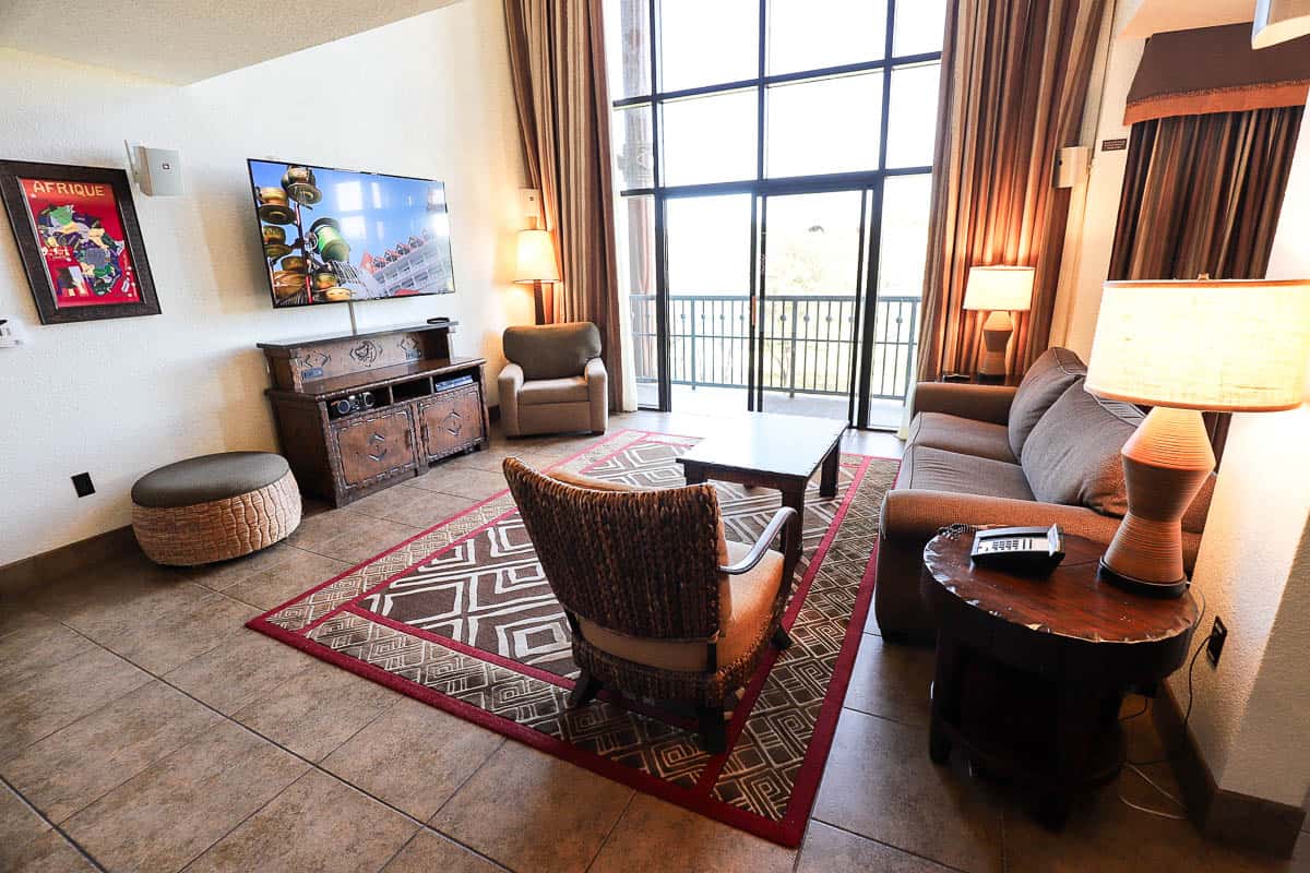 the living room in a three-bedroom villa at Kidani Village