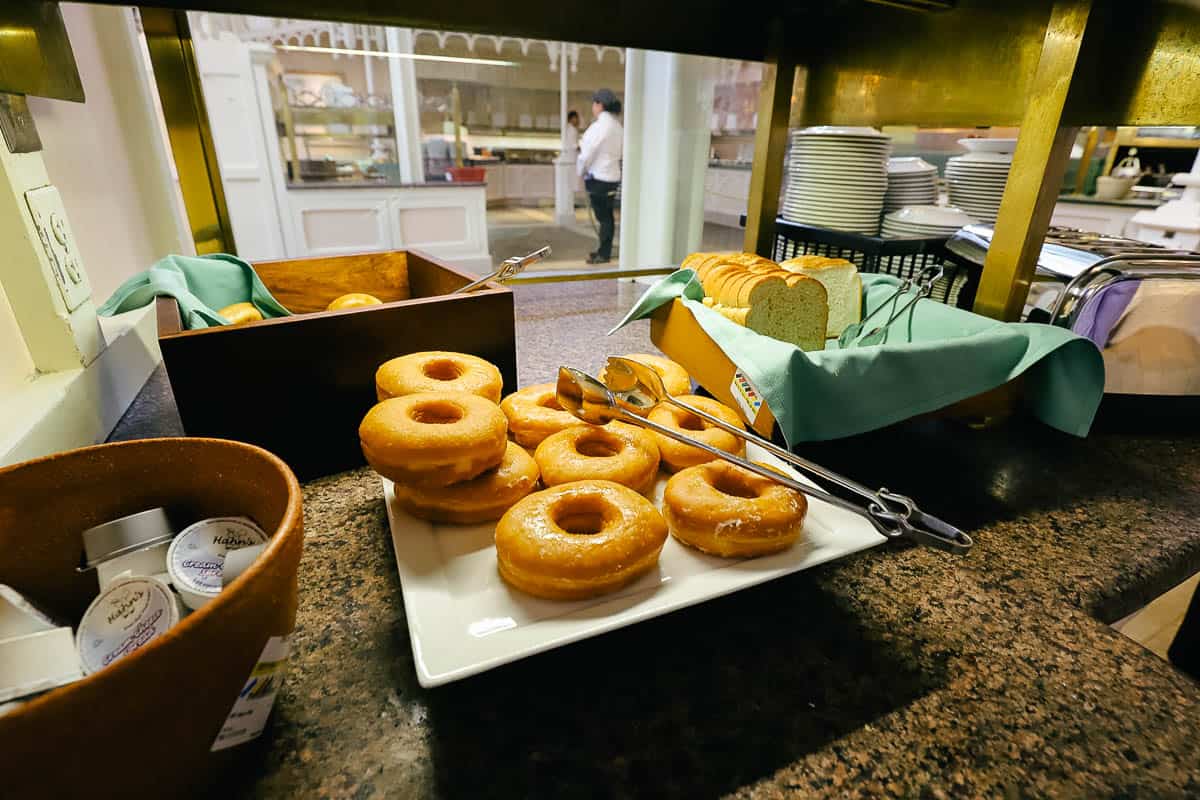 donuts and slices of bread