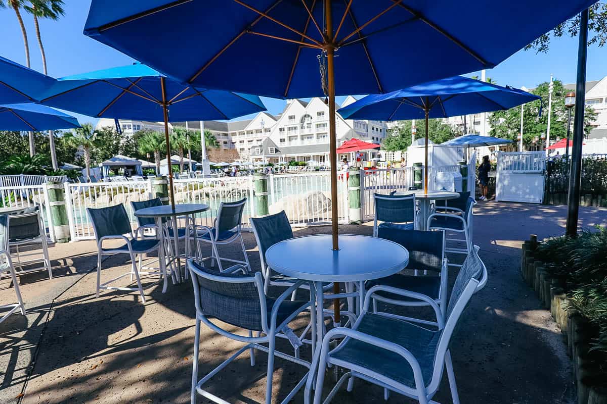 a table and chairs area at Hurricane Hanna's
