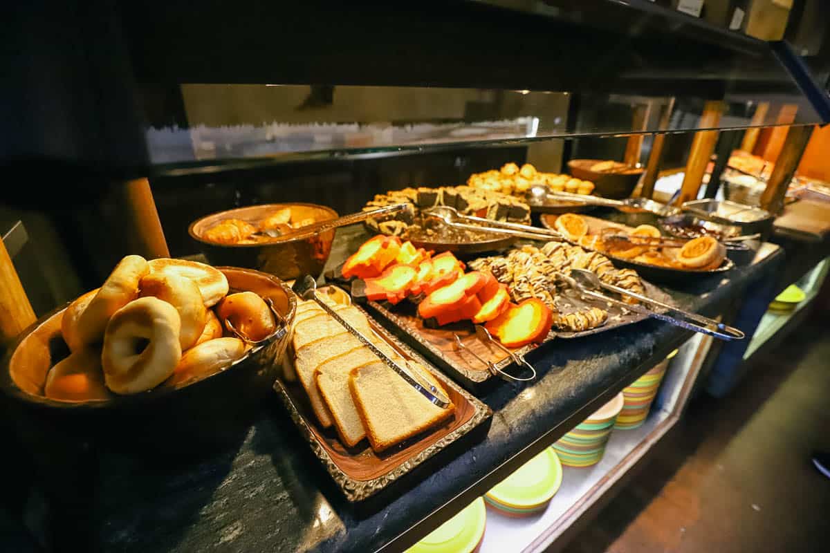 the breakfast buffet at Tusker House 