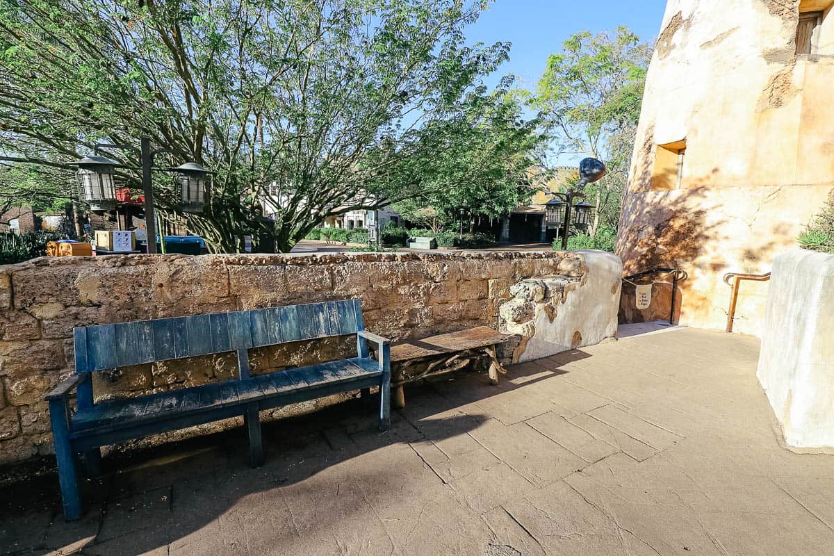 an outdoor waiting area at Tusker House Restaurant 