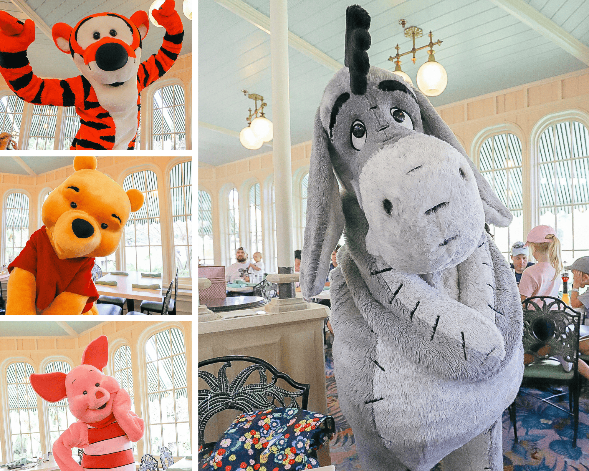 Characters at Crystal Palace: Tigger, Winnie the Pooh, Piglet and Eeyore