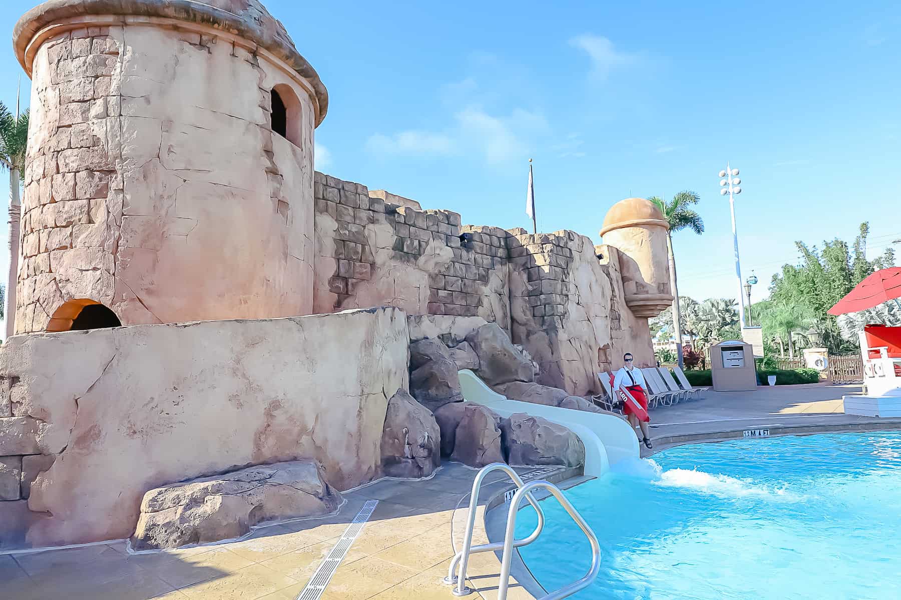 the water slide at the Fuentes del Morro Pool
