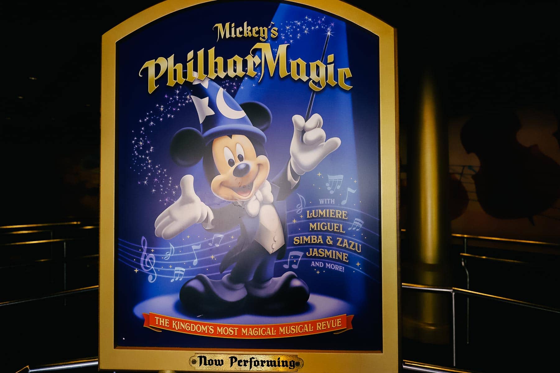 an attraction poster for Mickey's PhilharMagic