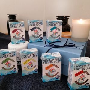 Organic Seaweed Chakra Soaps in Cotton Bags 80g - Image 2