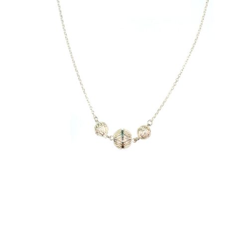 Ασημένιο 925 κολιέ με φιλιγκράν τεχνική