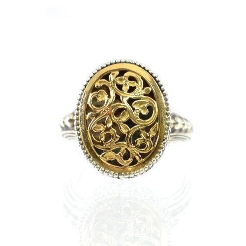 Ασημόχρυσο 925 και 750 δαχτυλίδι