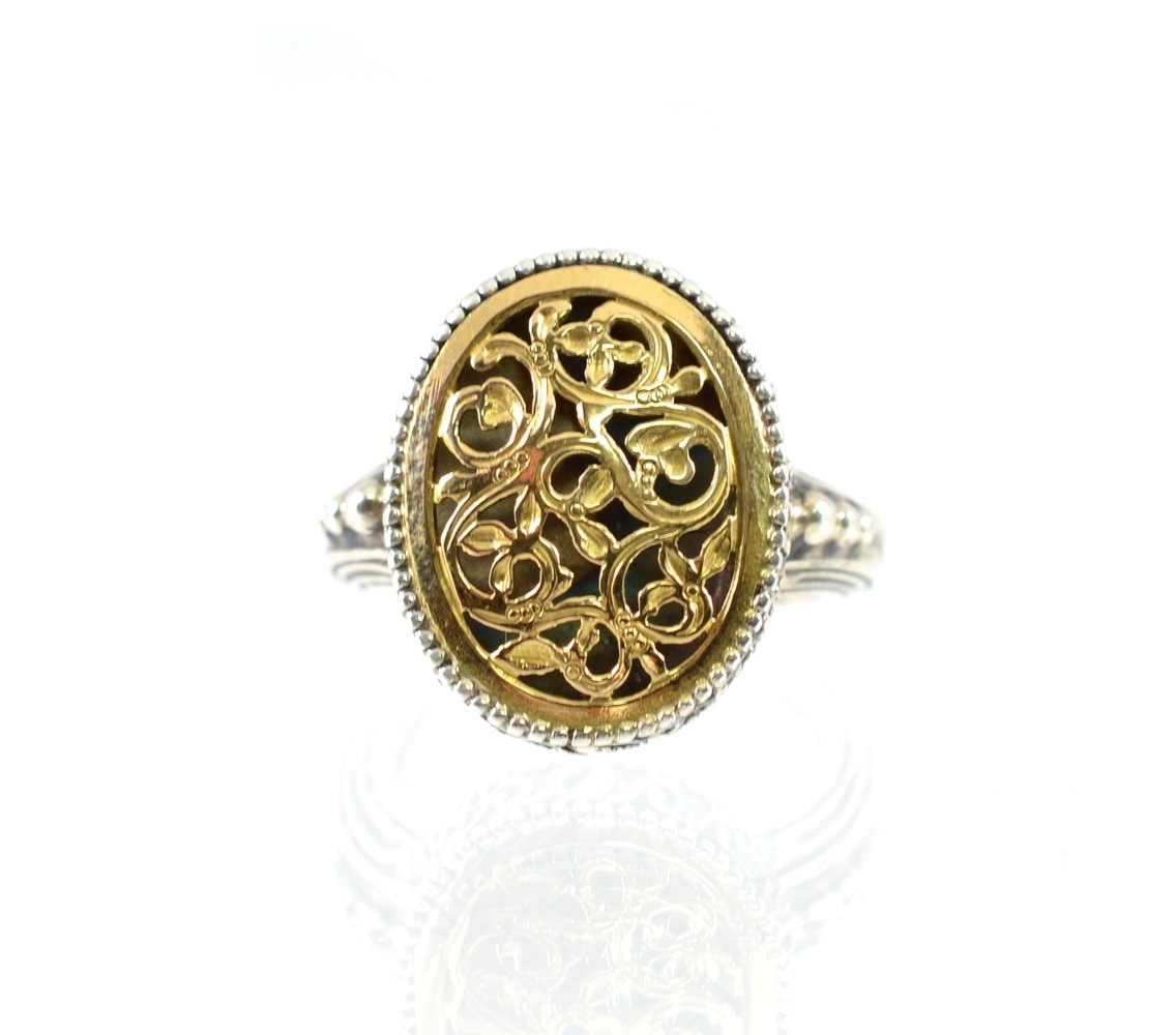 Ασημόχρυσο 925 και 750 δαχτυλίδι