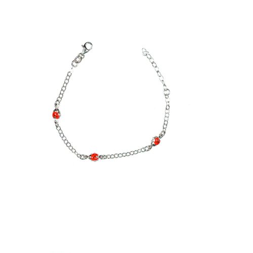 Ασημένιο 925 παιδικό βραχιόλι με πασχαλίτσες