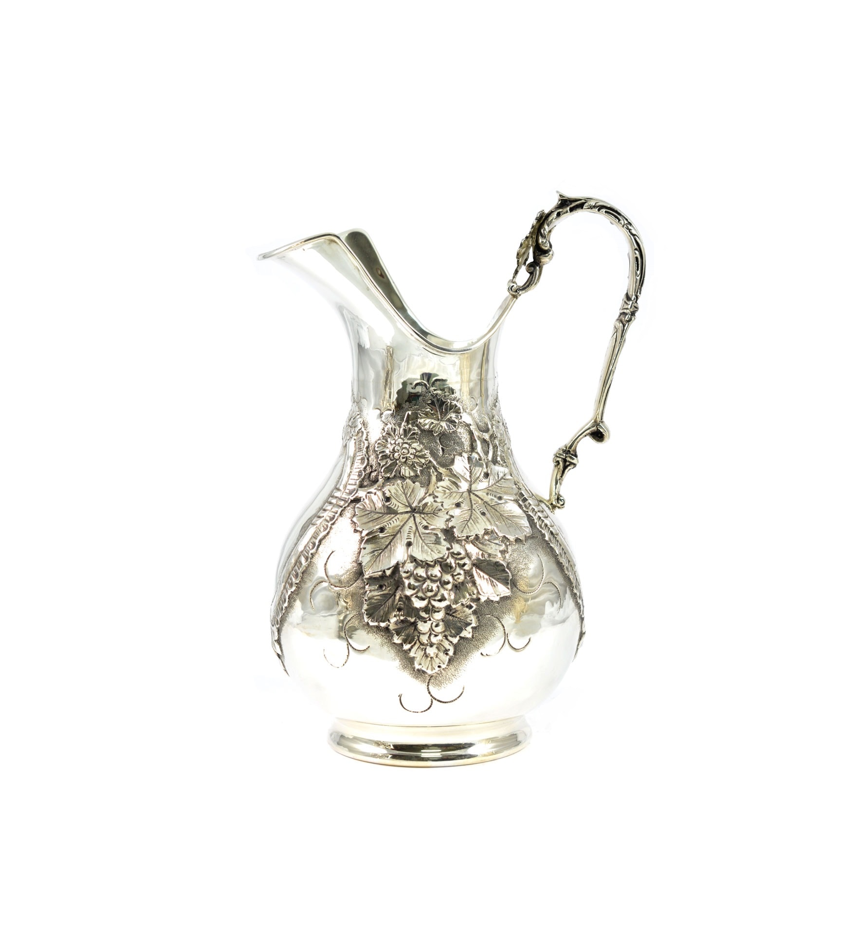 Ασημένια 925 χειροποίητη σκαλιστή κανάτα