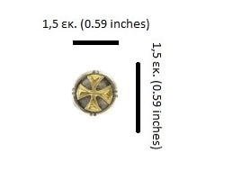 Ασημόχρυσα 925 και 750 μανικετόκουμπα σταυροί - Image 2