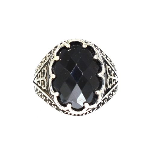 Ασημένιο 925 δαχτυλίδι με μαύρο ζιργκόν