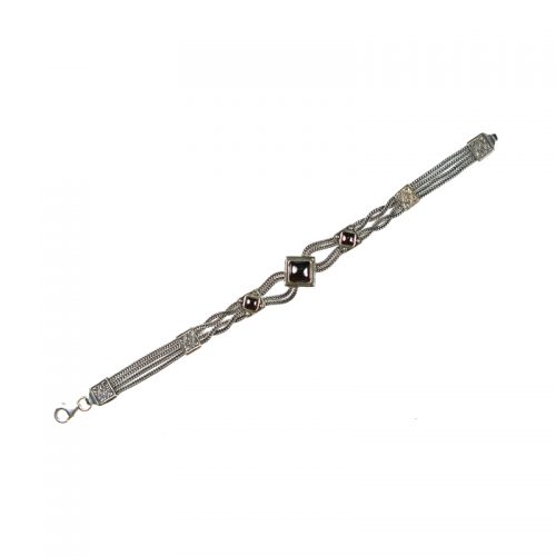 Ασημένιο 925 αλυσιδωτό βραχιόλι με γρανάδα