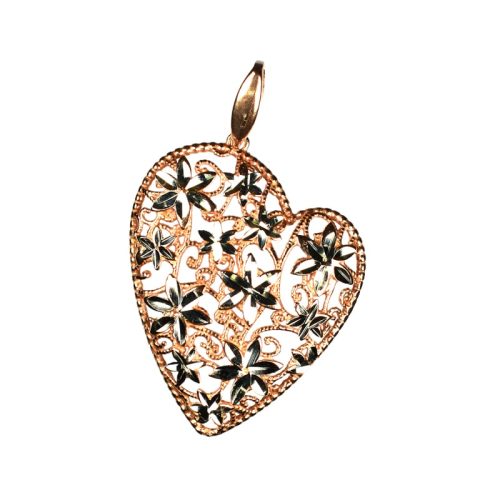 Ασημένιο 925 ροζ χρυσό διαμανταρισμένο μενταγιόν