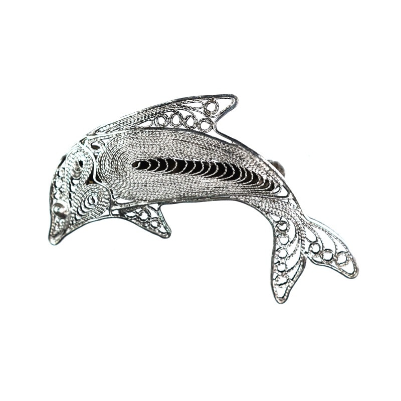 Ασημένια 925 καρφίτσα δελφίνι