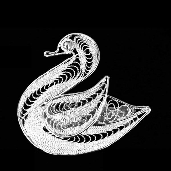 Ασημένια 925 καρφίτσα πάπια!