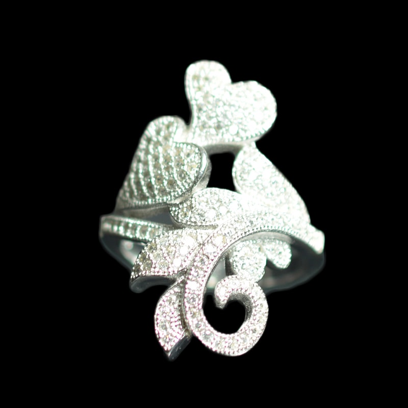 Ασημένιο 925 δαχτυλίδι καρδιές !