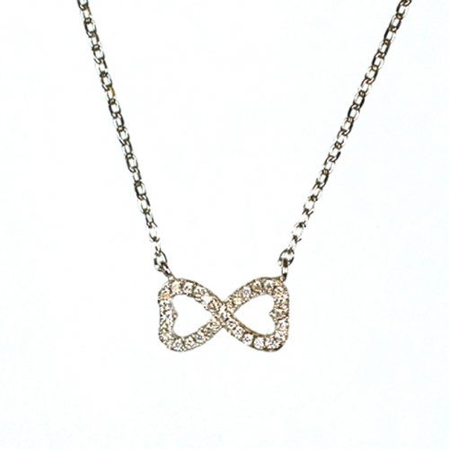 Ασημένιο 925 διακριτικό κολιέ άπειρο