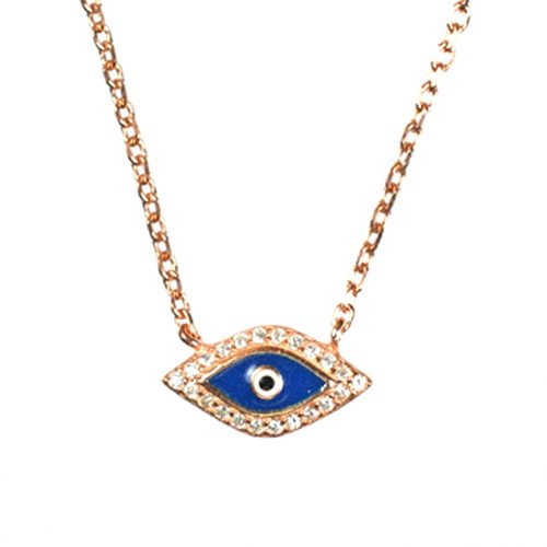 Ασημένιο 925 διακριτικό κολιέ ματάκι