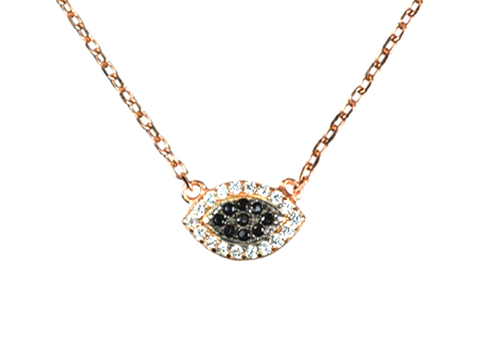 Ασημένιο 925 διακριτικό κολιέ ματάκι