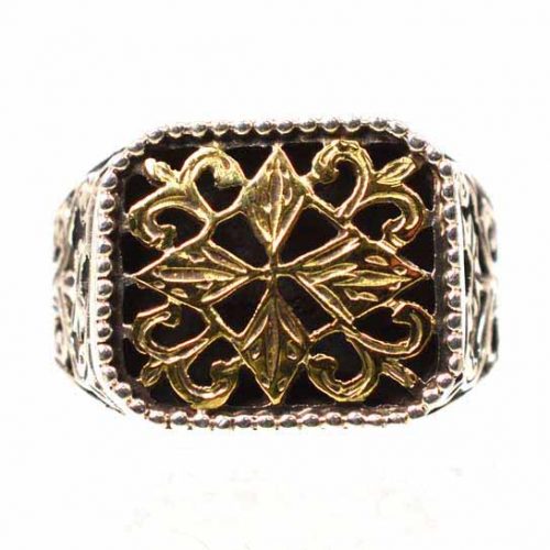 Ασημόχρυσο 925 και 750 δαχτυλίδι